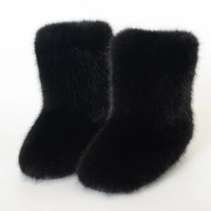 Faux Fur Short Boots – Plush Winter Fashion Boots